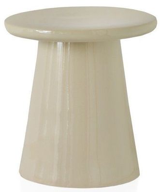 Hocker aus Keramik, beige