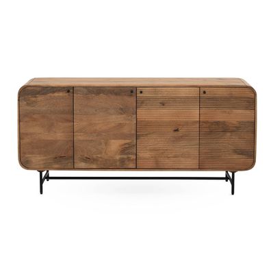 Sideboard mit aus massivem Mangoholz mit 4 Türen