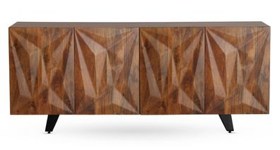Sideboard mit 4 Türen aus massivem Mangoholz
