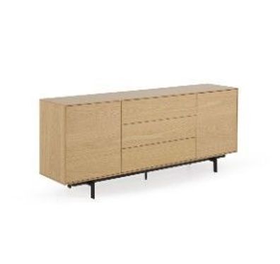 Sideboard mit 2 Türen und 3 Schubladen, natur-eichenfurniert