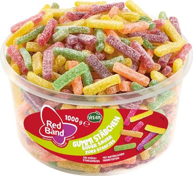 Red Band Gummi Stäbchen Sauer 1 kg (500 Stück)