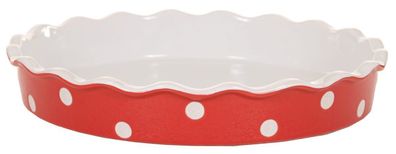 Isabelle Rose Kuchenform, Backform, Kuchenform, rot weiß gepunktet
