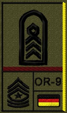 Bundeswehr Rangabzeichen Oberstabsfeldwebel, NATO u. US Rang, "Spießkordel", Litze