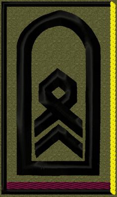 Bundeswehr Rangabzeichen mit Litze in Waffenfarbe, Stabsfeldwebel, Spieß
