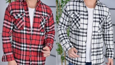Megaman Jeans H-259 Flanellhemd Kariert Hemd Holzfällerhemd Herren Holzf