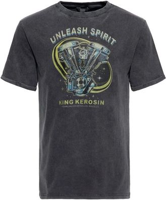King Kerosin T-Shirt Oilwashed "Unleash Spirit" KKI41065