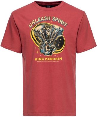 King Kerosin T-Shirt Oilwashed "Unleash Spirit" KKI41065