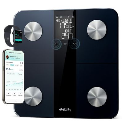 Etekcity Körperfettwaage Bluetooth 180 kg 0,05 kg XL Display