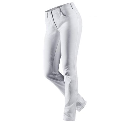 BP Damen Slim-Fit Jeans Weiß Komfort-Stretch Größe 34/34