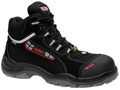 ELTEN Sicherheitsschuhe Sander Pro ESD S3S leicht Gr. 43 Schwarz-Rot