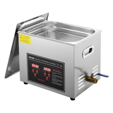 VEVOR Ultraschallreiniger 10 L 300 W mit Digitalanzeige 0-30 Min