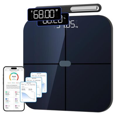 Healthkeep Personenwaage Impedanz WLAN Bluetooth 8 Elektroden 180 kg