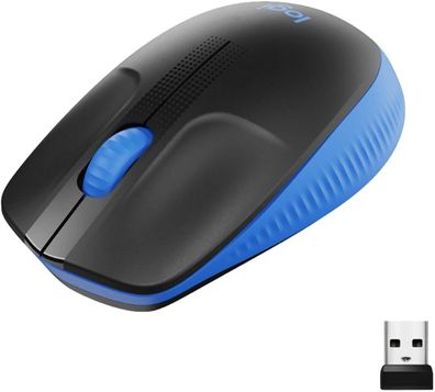 Logitech kabellose Maus M190, geschwungenes Design für beidhändige Nutzung