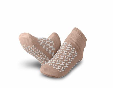 Anti-Rutsch-Socken beidseitige Gummierung Gr. XL beige 1 Paar