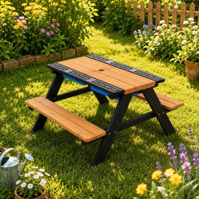 HAGO® Kindersitzgarnitur Kindersitzbank Spieltisch Matschtisch Kunststoffschale