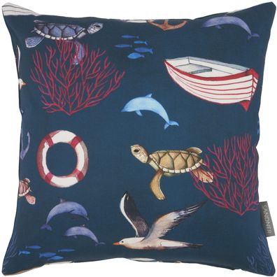 Kissenbezug 40 x 40 Kissenhülle Outdoor Dekokissen Maritim Ozean Made in Germany