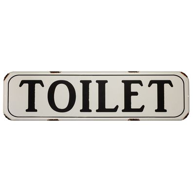 Blechschild 70 x 19 cm WC Toilet Klo Hinweisschild Retro Vintage Wand Dekoration