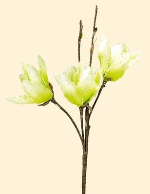 Gilde Deko Magnolie mit 3 Blütenen 42636 Kunstblume