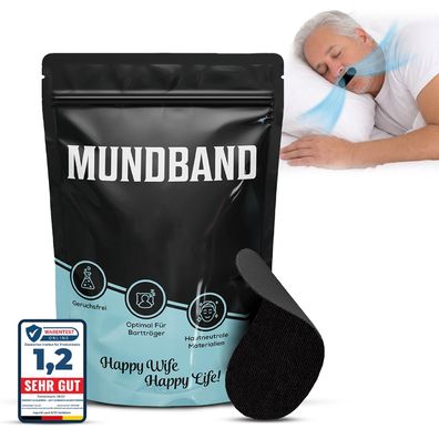 Perfekt-Schlafen24 Mundpflaster 30x Schwarz Anti Schnarch Tape Schlafhilfe