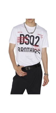 Dsquared2 DSQ2 Bro Cool T Shirt Herren Weiß
