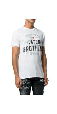 Dsquared2 Caten Brothers T Shirt Herren Weiß