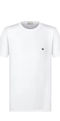 Dior Bienen Stickerei T Shirt Herren weiß