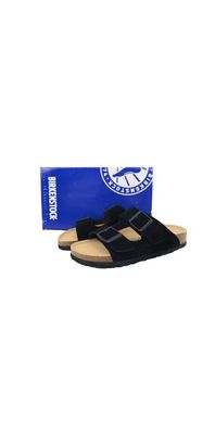 Birkenstock Arizona Soft Footbed Schwarz Velourleder