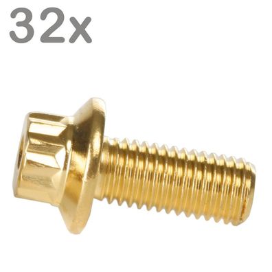 32 Felgenschrauben M7x16 Edelstahl Goldlook Für BBS Rial Schmidt O.Z. Dynatech