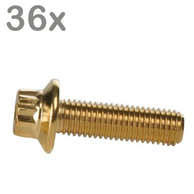 36 Felgenschrauben M7x24 Stahl Goldlook Für BBS Rial Schmidt O.Z. Dynatech Carline