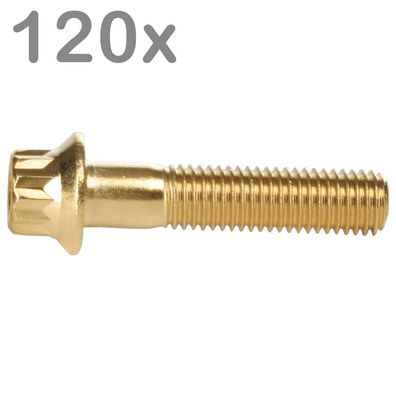 120 Felgenschrauben M7x32 Stahl Goldlook Für BBS Rial Schmidt O.Z. Dynatech Carline