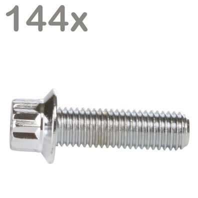 144 Felgenschrauben M7x24 Stahl Verchromt Für BBS Rial Schmidt O.Z. Dynatech Carline