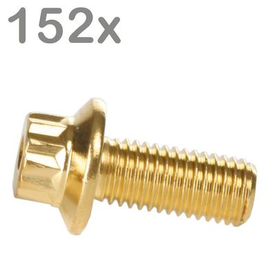 152 Felgenschrauben M7x16 Edelstahl Goldlook Für BBS Rial Schmidt O.Z. Dynatech