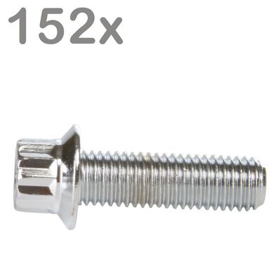 152 Felgenschrauben M7x24 Stahl Verchromt Für BBS Rial Schmidt O.Z. Dynatech Carline