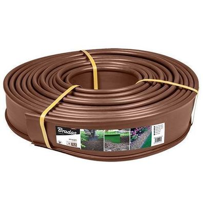 Einfacher Rasenrand 18m x 12,5cm braun Bradas OBKB18125