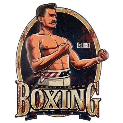 Moritz Blechschild 47 x 59 cm Box Studio Motivation Boxer Sport Sparring Retro Vintag