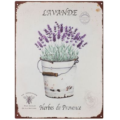 Moritz Blechschild 25 x 33 cm Lavande Herbes De Provence Retro Vintage Tin sign Wand