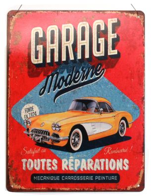 Moritz Blechschild Garage Moderne Toutes Réparations 25 x 33 Alle Reparaturen Auto
