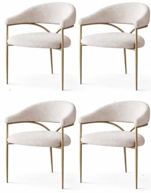 Beiges Stuhlset Esszimmerstuhl Polsterstuhl Stühle für das Esszimmer