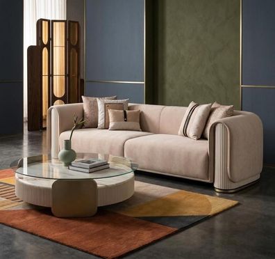 Luxuriöses Wohnzimmer Set: Sofa und Couchtisch im eleganten Stil