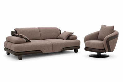 Wohnzimmer Sofa Set 3 + 1 Sitzer Luxuriöses Sofagarnitur Modernes Stil