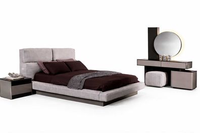 Schlafzimmer Set Bett+Nachttische Moderner Schminktisch Komplettes