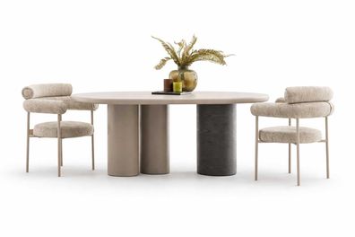 Esszimmer Modern Esstisch + 2x Stühle Designer Luxuriöses Set