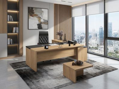 Stilvolles Schreibtisch Set mit Couchtisch Holz modern
