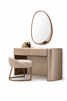 Designer Schminktisch Set mit Spiegel und Hocker für modernes Schlafzimmer