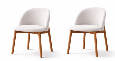 Elegantes weißes Stuhlset Esszimmerstuhl Küchenstuhl Esszimmermöbel