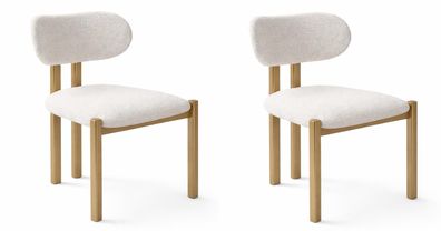 Modernes weißes Stuhlset Polster-Stühle Küchenstuhl Esszimmerstuhl