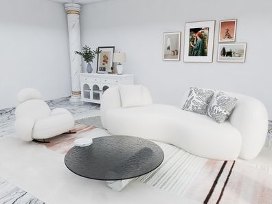 Wohnzimmer Sofagarnitur 3 + 1 Sitzer Luxuriöser Design Sofa Set
