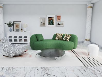 Luxuriöser Sofagarnitur 3 + 1 Sitzer Wohnzimmer Design Couchtisch Set 4tlg