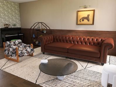 Sofagarnitur 3 + 1 Sitzer Runder Couchtisch Elegante Wohnzimmer Set 3tlg