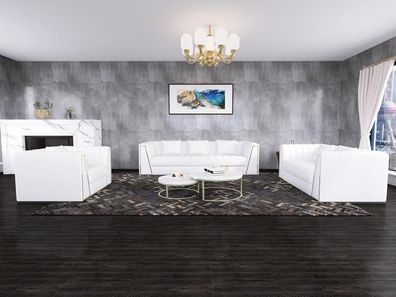 Wohnzimmergarnitur 3 + 2 + 1 Sitzer Moderne Möbel Luxuriöses Set 3tlg